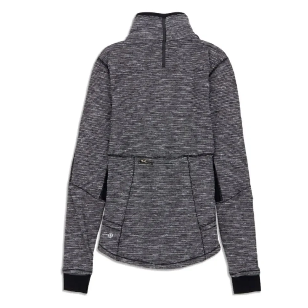 Lululemon Base Runner Herringbone 1/2 zip Rulu pullover jacket Size 6